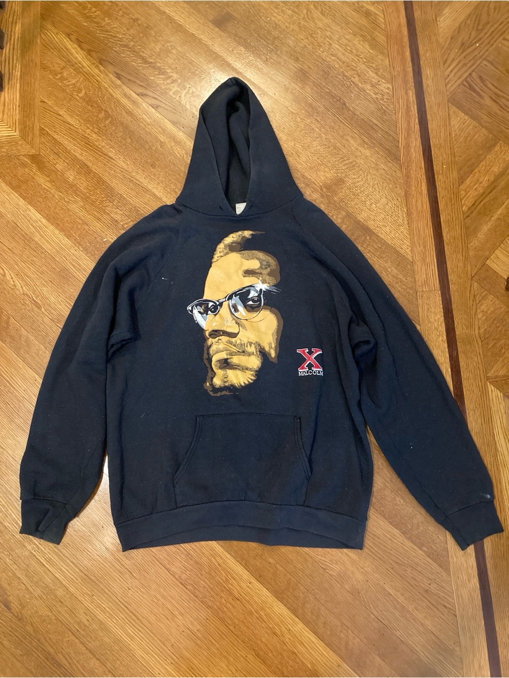 Black Malcolm X Graphic Hoodie